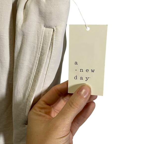 A New Day XS Polyester Blend White Pull-On Pants career flowy - Picture 3 of 5